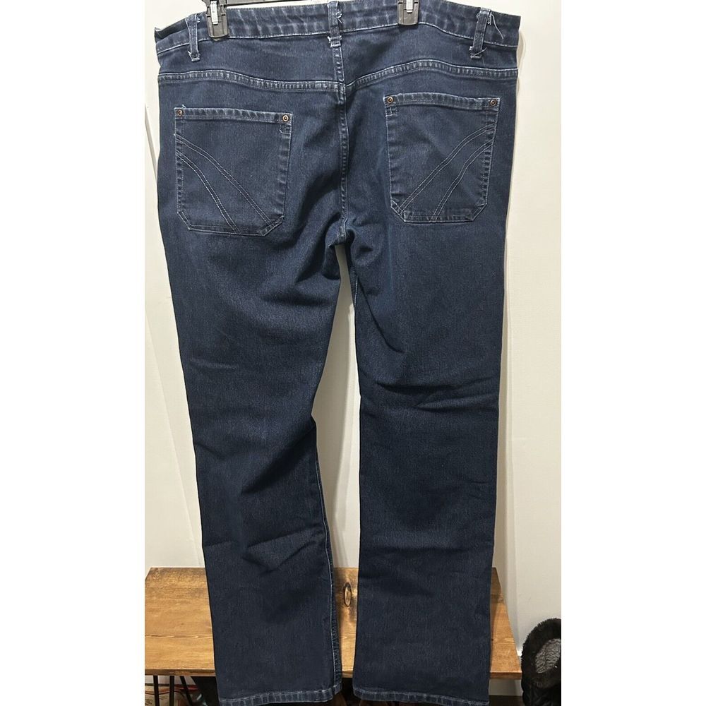 Apparel Collection Blue Jeans Denim Women 44R Dark‎ Wash Straight Leg Stretch